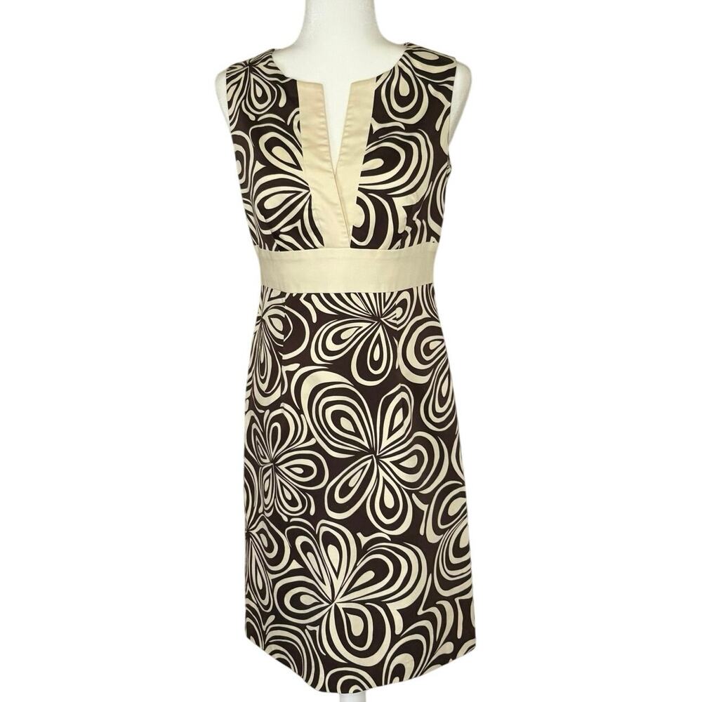 J. McLaughlin Sleeveless Sheath Dress Women's 4 Brown